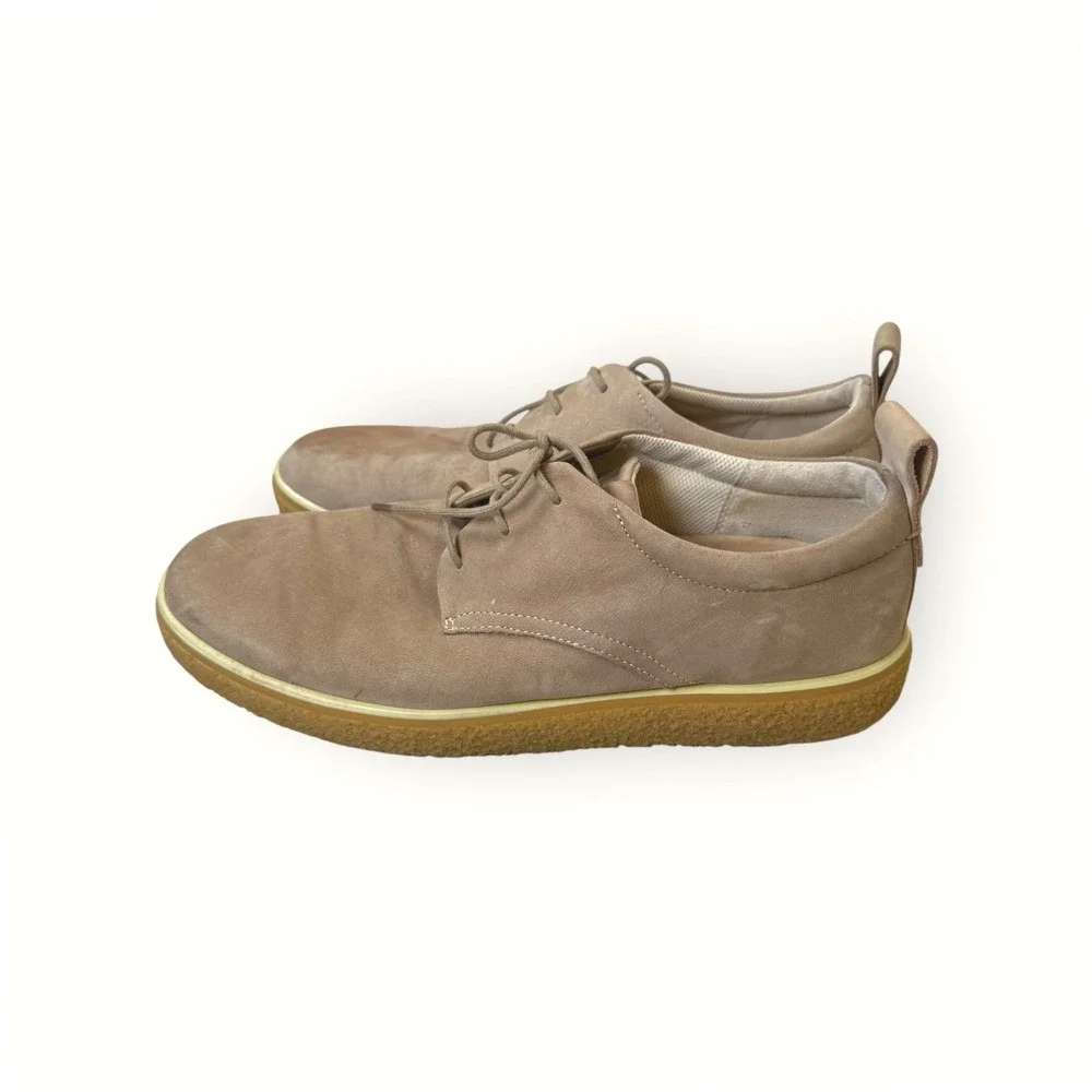 ECCO Mens Leather Casual Dress Shoes, Lace-Up, Size US 11 EU 45,‎ Beige